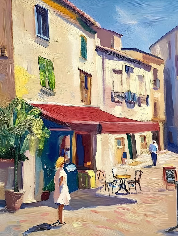 Una suggestiva via dei caffè europei da Avanesova Elena