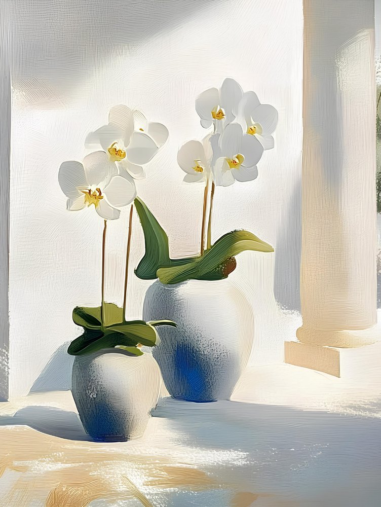 Eleganti orchidee bianche da Avanesova Elena