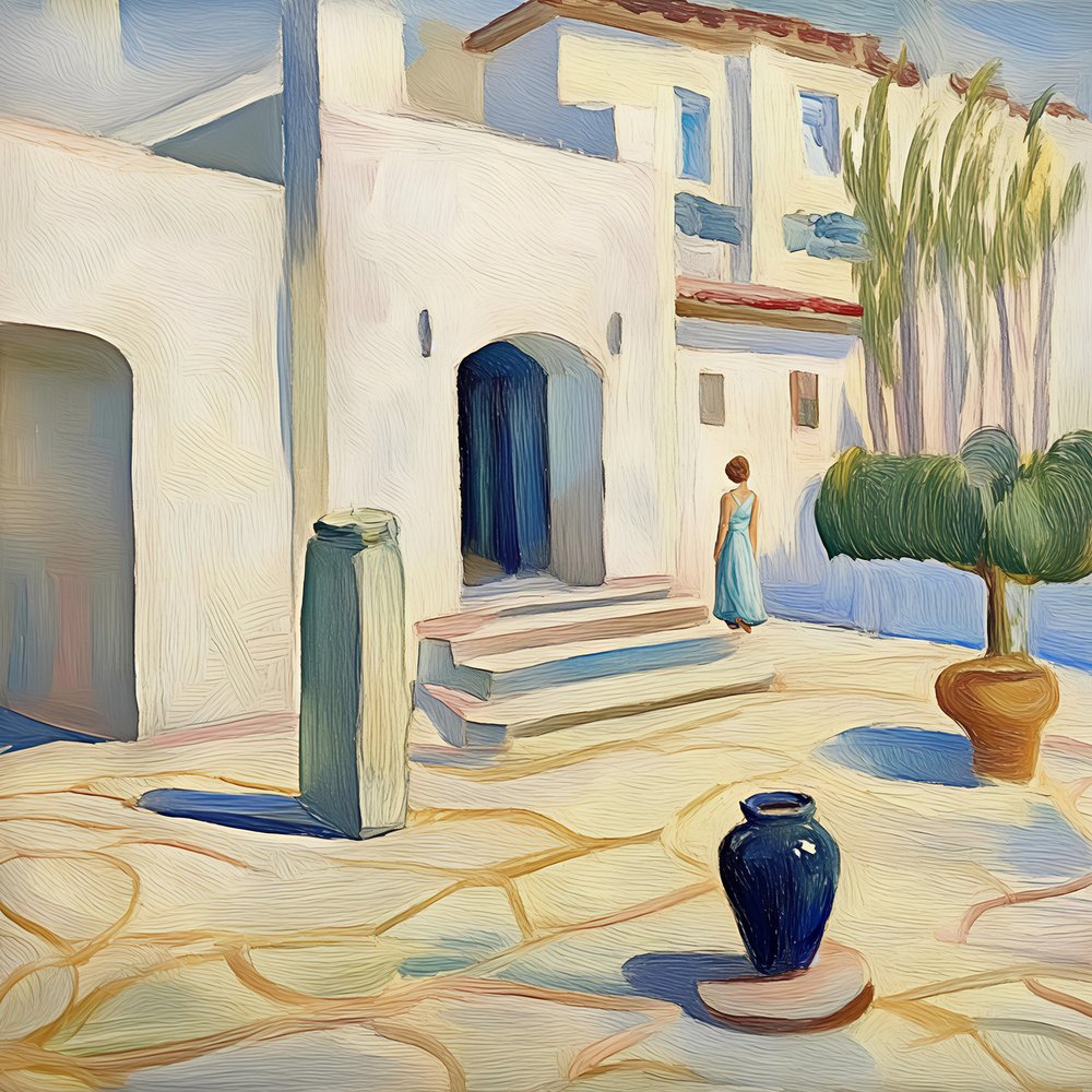 Il cortile della donna elegante da Avanesova Elena