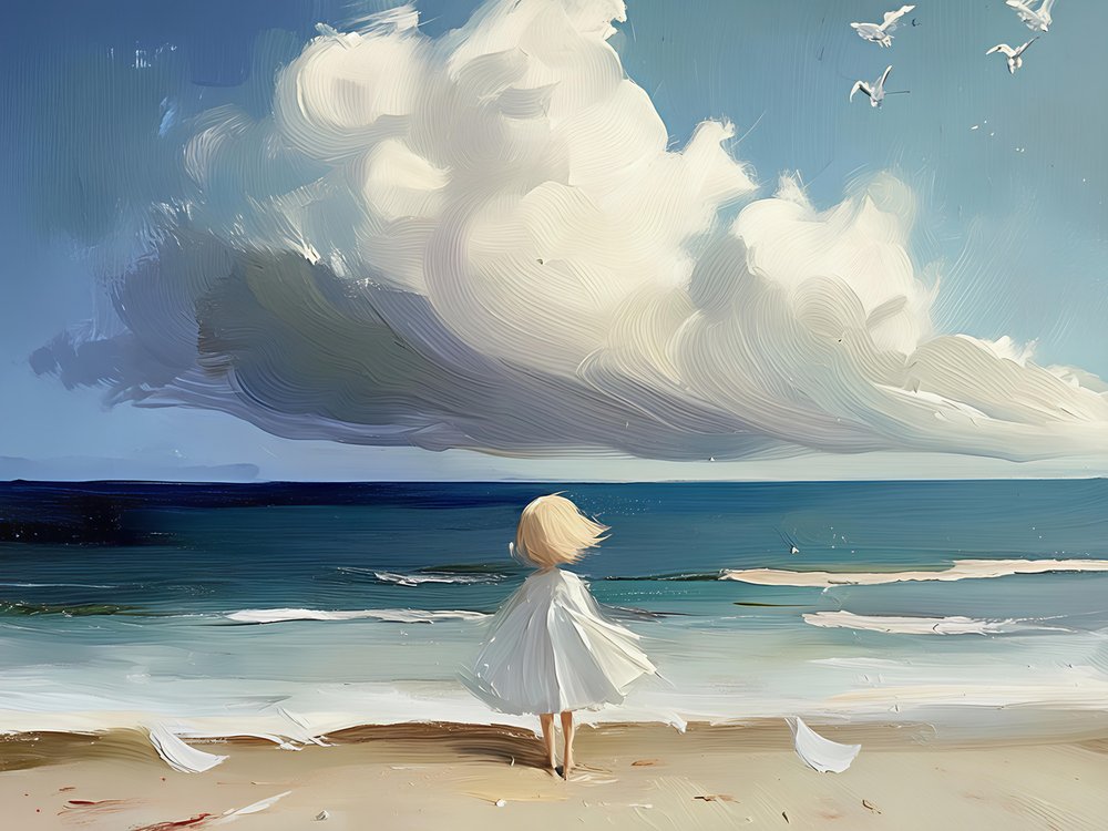Ragazza che guarda il mare da Avanesova Elena