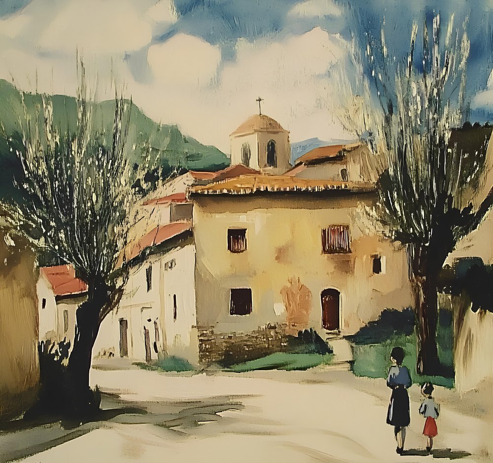 Sentiero tranquillo del villaggio da Avanesova Elena
