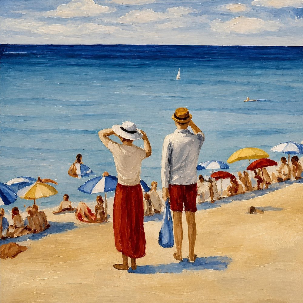 Vista sulla spiaggia d