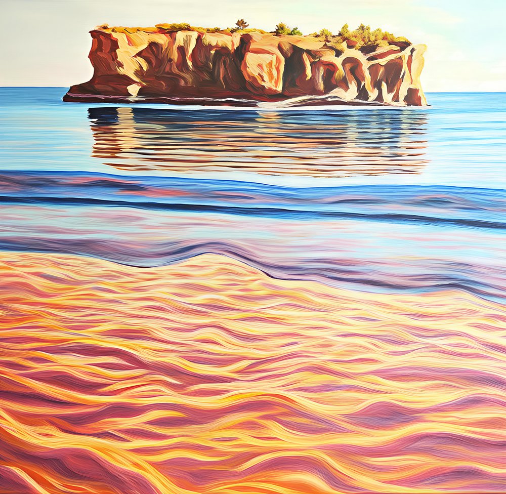 Riflessi vivaci della costa da Avanesova Elena