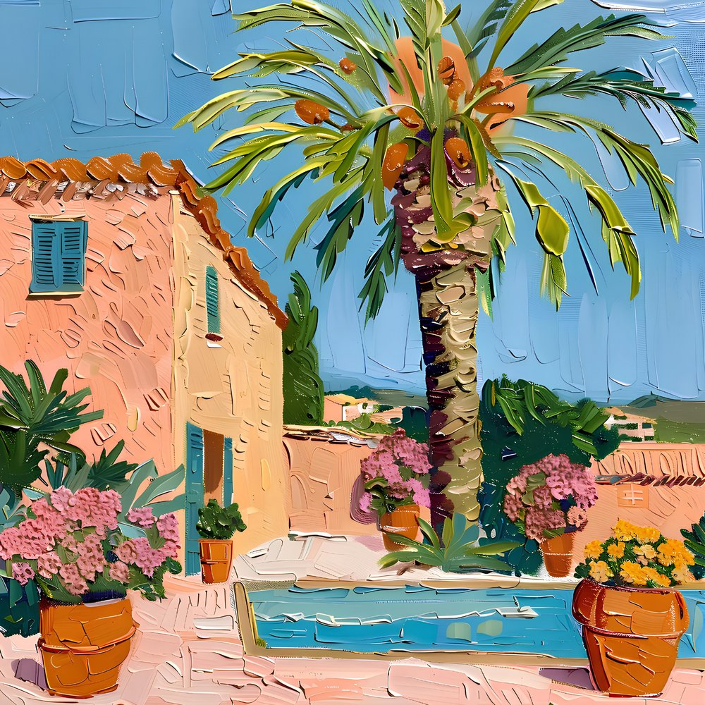 Un vivace cortile in stile mediterraneo da Avanesova Elena