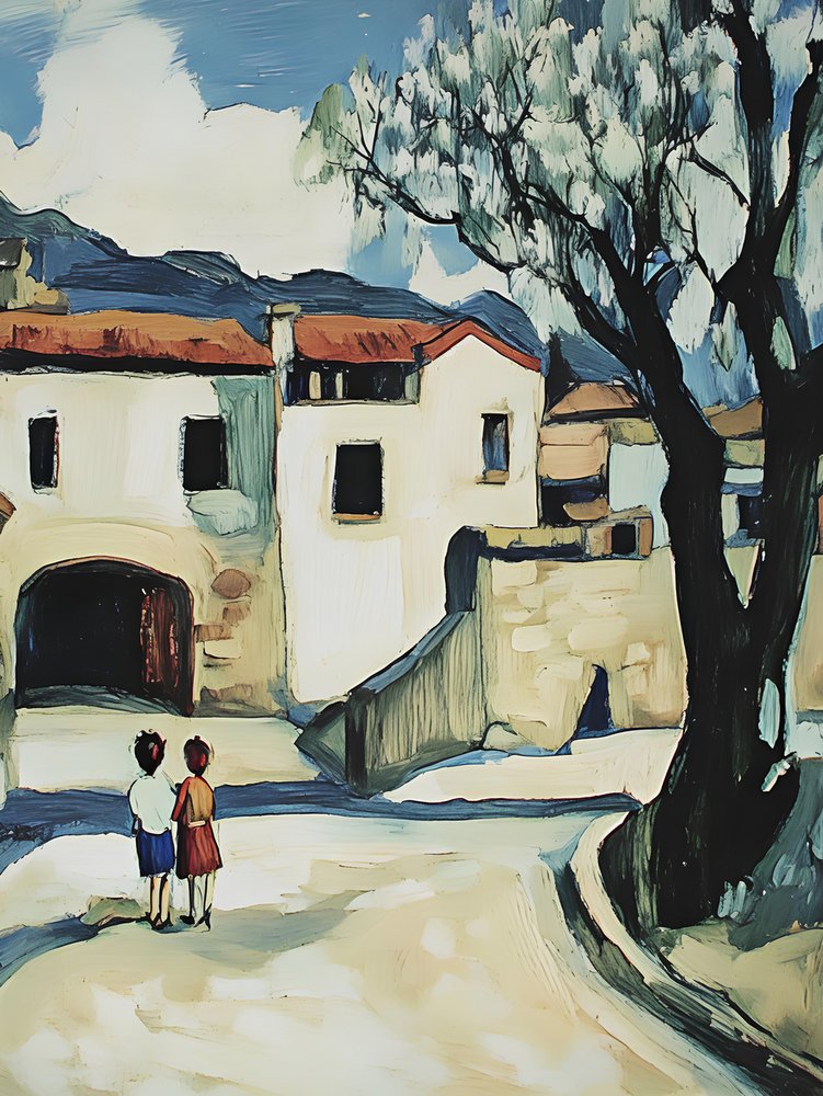 Passeggiata dei bambini del villaggio da Avanesova Elena