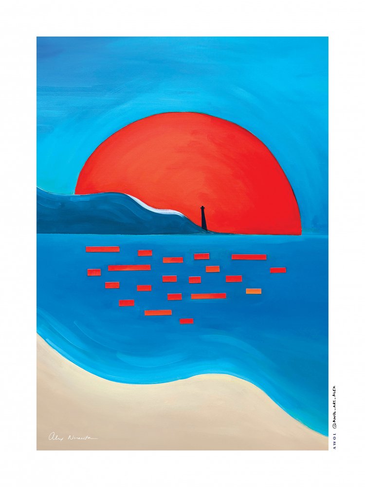 Faro del sole rosso da Awol Art Alex