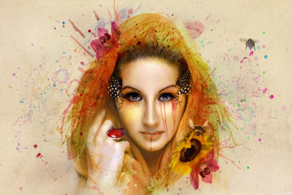 Ritratto fantasy dai colori vivaci da Baden Bowen