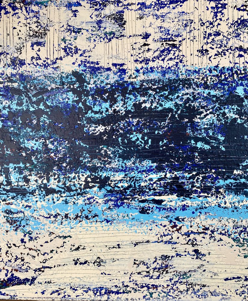 Onde blu con texture da Berit Pihl