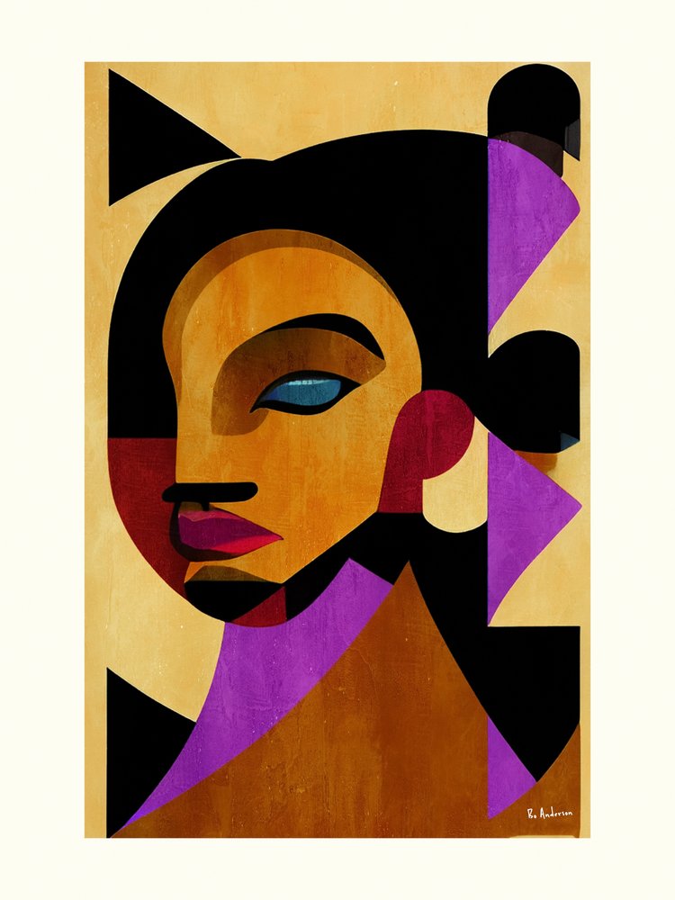 Donna geometrica astratta da Bo Anderson