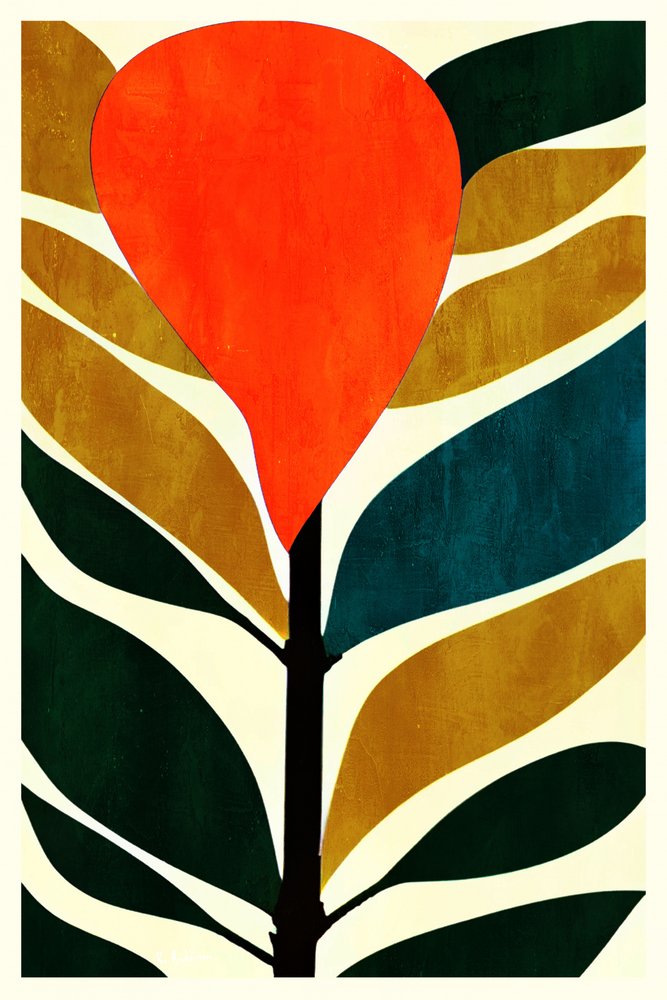 Pianta di arancio astratta da Bo Anderson