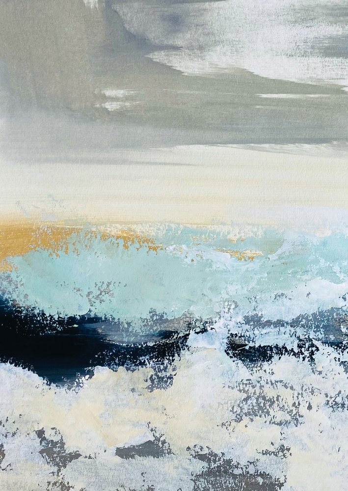 Paesaggio marino "Orizzonte dorato" da Breanna Megan Studio