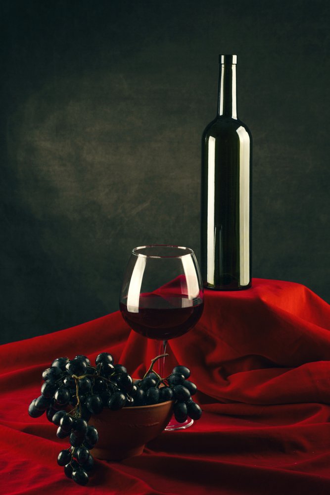 Natura morta con vino e uva da Brig Barkow