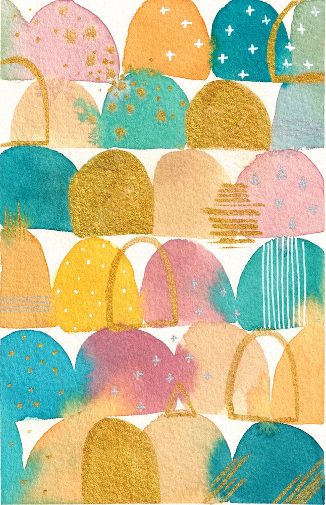 Astratto colorato ad acquerello da Camille Contini