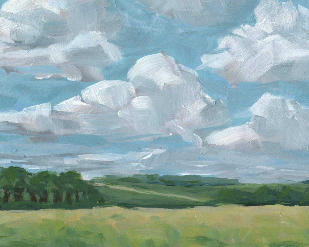 Cielo estivo sui campi da Carrie Arnold