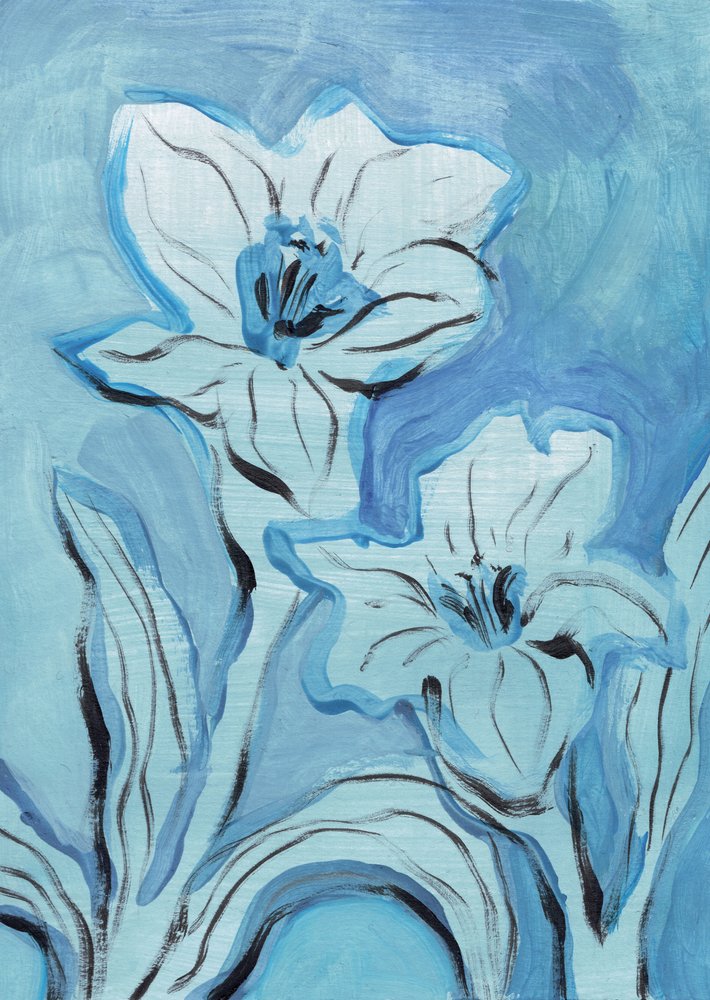 Astratto: Fiori blu da Catalina Somolinos