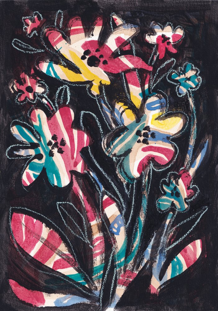 Fiori a strisce colorate da Catalina Somolinos