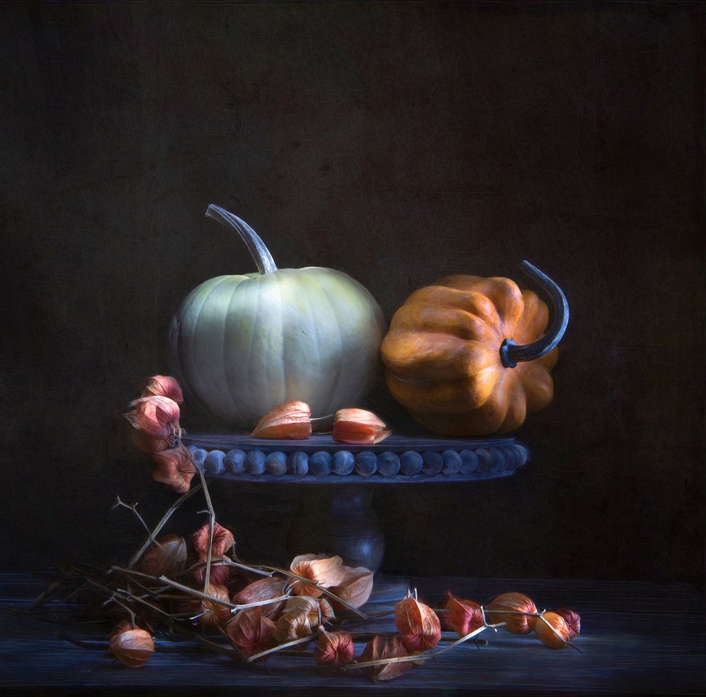Zucche autunnali e lanterne da Catherine Wang