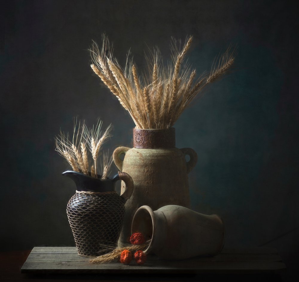 Natura morta rustica con grano da Catherine Wang