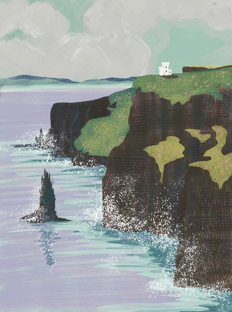 Scogliere costiere irlandesi da Charlotte Trudgett