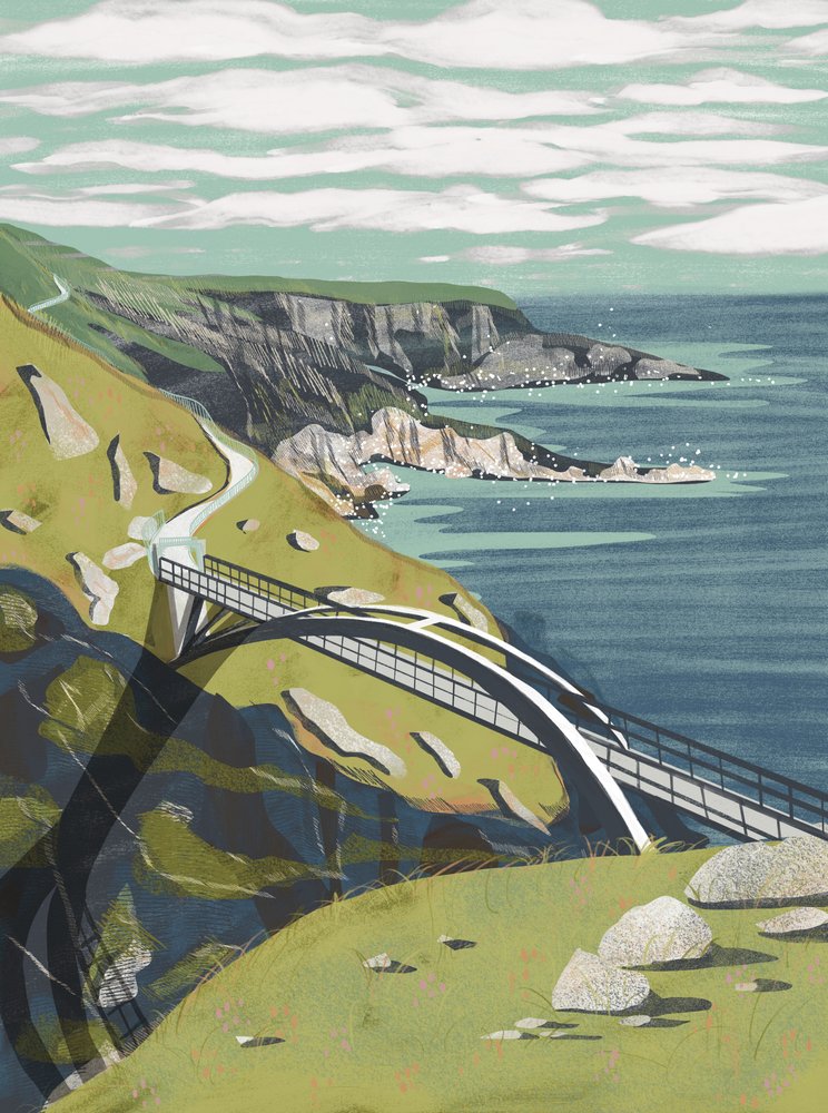 Sentiero tortuoso sul ponte costiero da Charlotte Trudgett