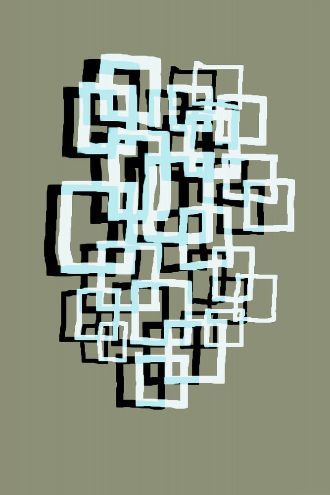 Quadrati fluttuanti astratti da Christina Sillen