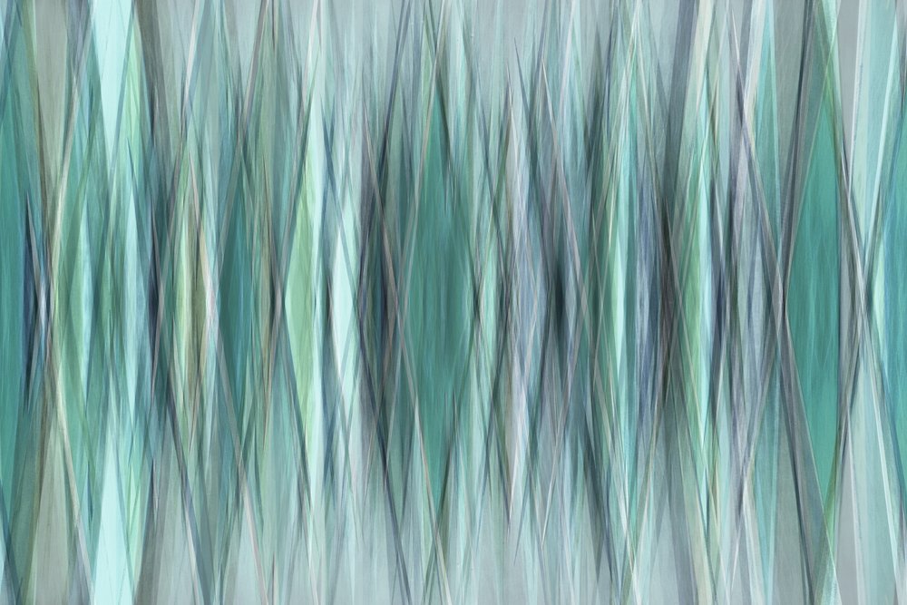 Linee sinuose color verde acqua da Christina Sillen