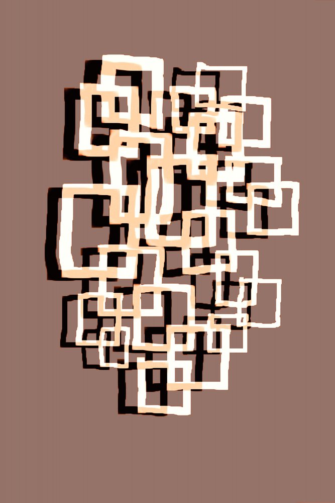 Quadrati geometrici sovrapposti da Christina Sillen