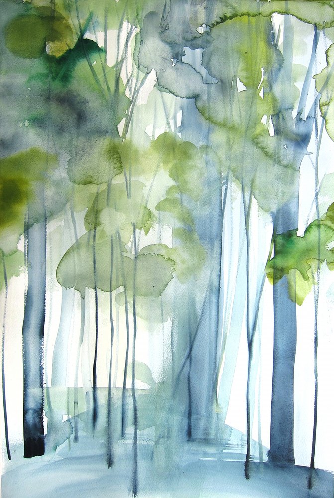 Foresta verde nebbiosa da Christine Lindstrom