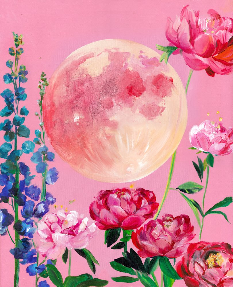 Pink Moon Garden da Christine Lindstrom