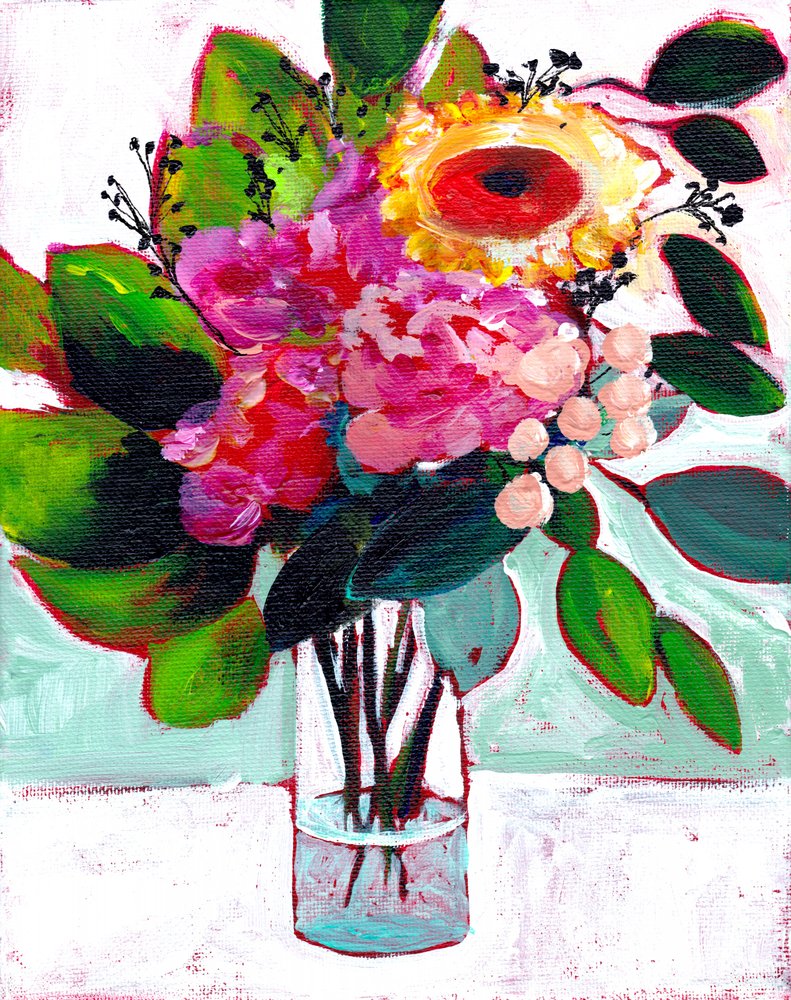 Bouquet floreale dai colori vivaci da Christine Lindstrom