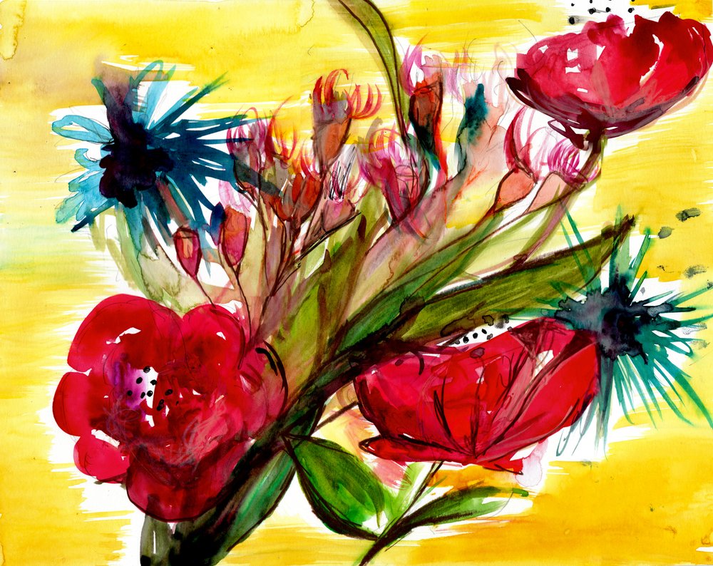 Bouquet floreale dai colori vivaci da Christine Lindstrom