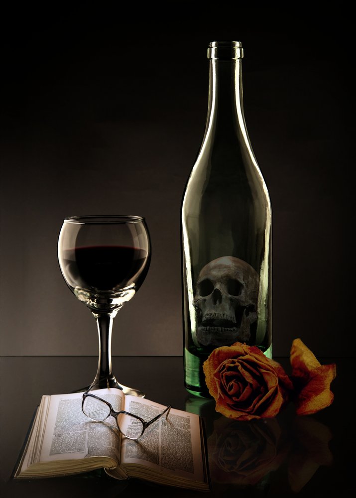 Teschio e rosa al vino da Christine SUISSIA