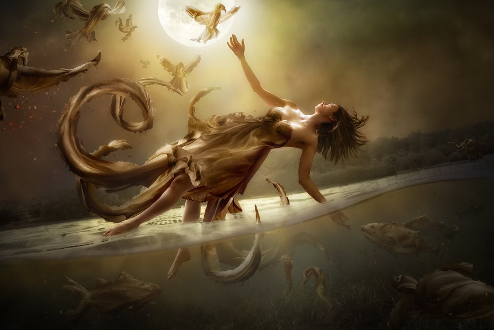 Volo etereo sulla Luna da Christophe Kiciak