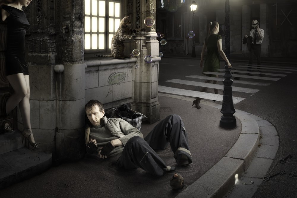 Solitudine notturna urbana da Christophe Kiciak