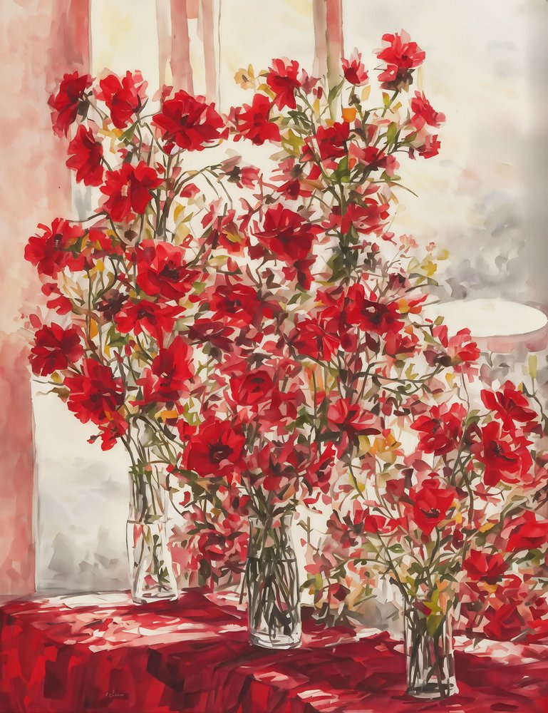 Vivaci fiori rossi da Cicero Spin