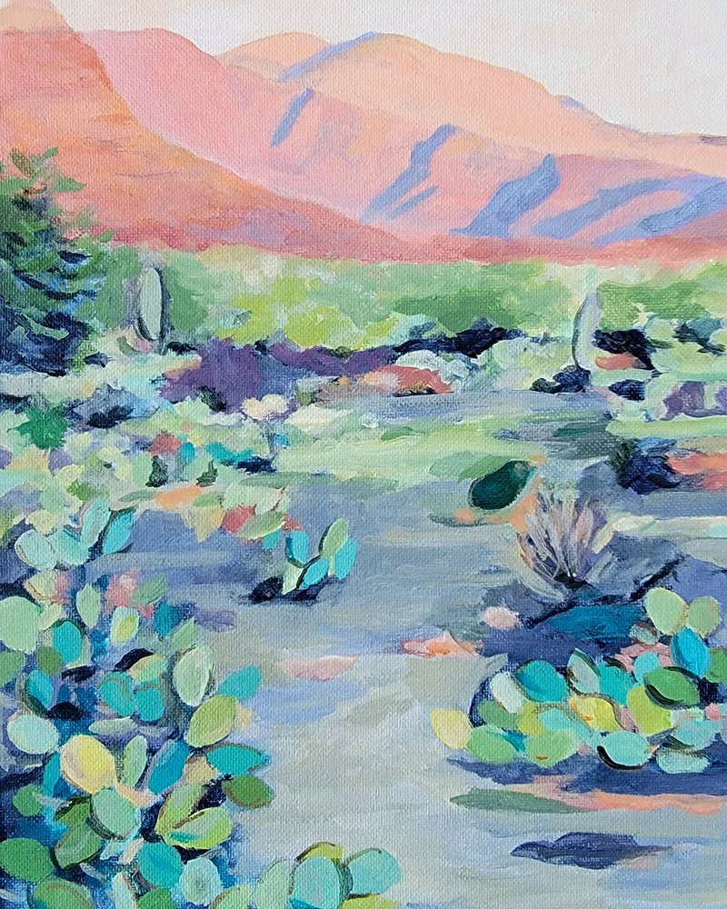 Un paesaggio desertico dai colori vivaci da Claire Whitehead