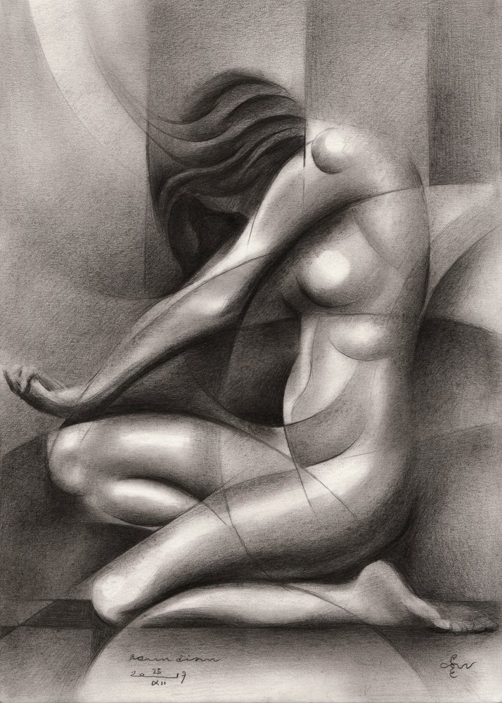 Figura astratta ed elegante da Corné Akkers