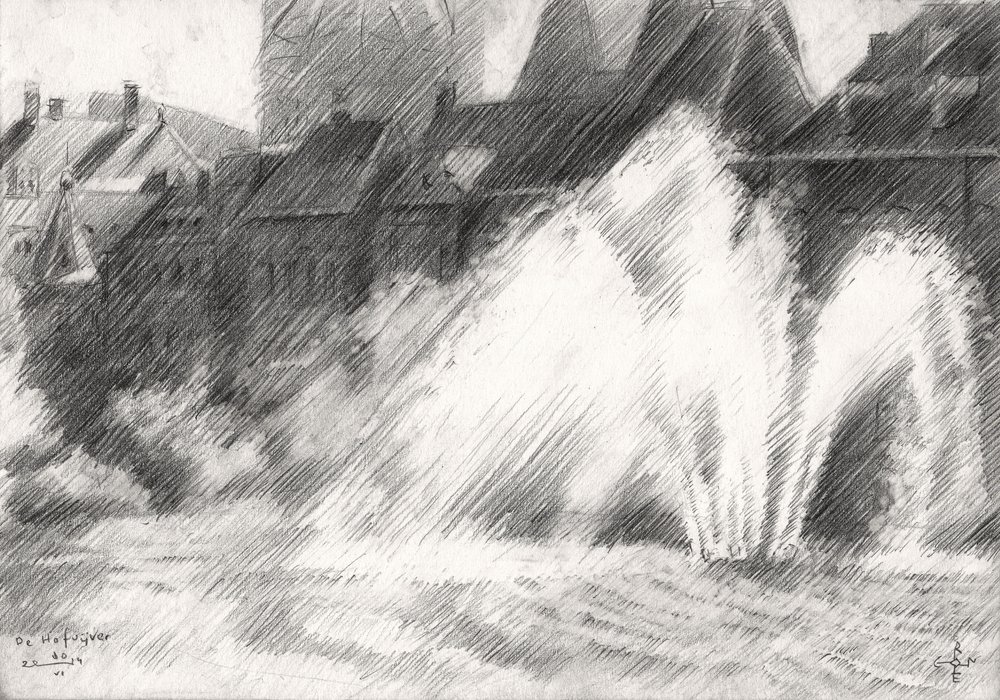 Schizzo delle fontane della città da Corné Akkers