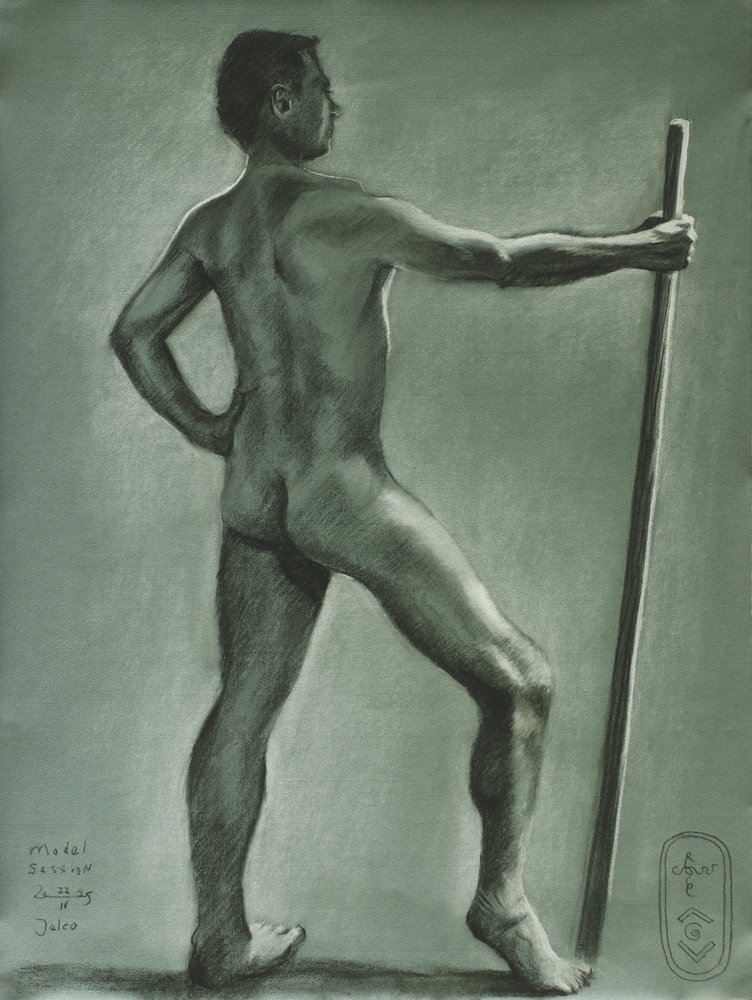 Studio di figura maschile in stile classico da Corné Akkers