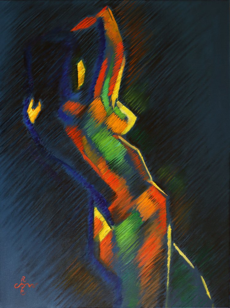 Figura astratta colorata da Corné Akkers