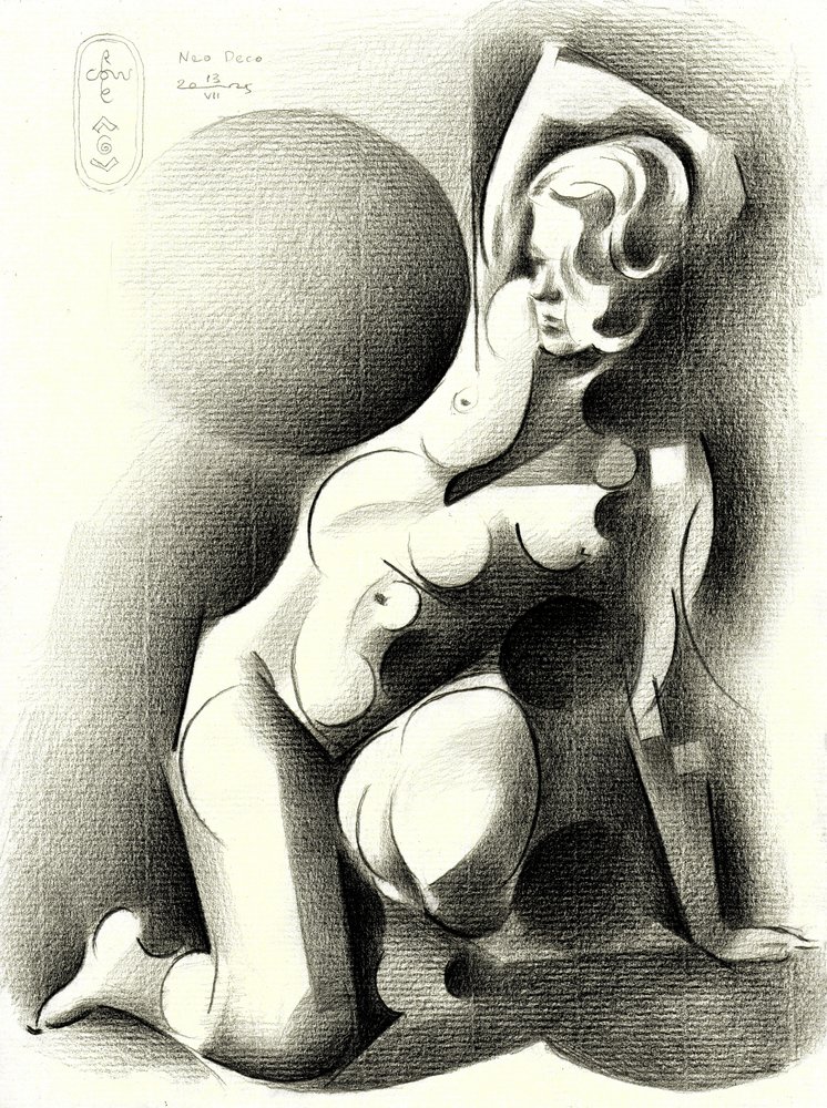 Donna elegante e stilizzata da Corné Akkers
