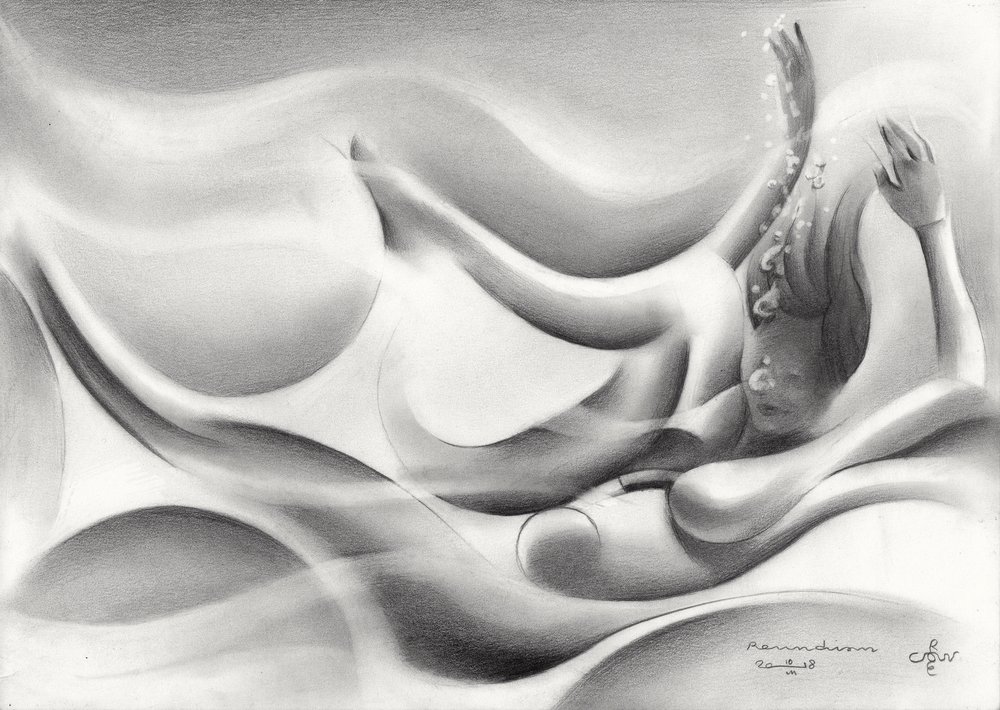 La donna del sogno fluttuante da Corné Akkers