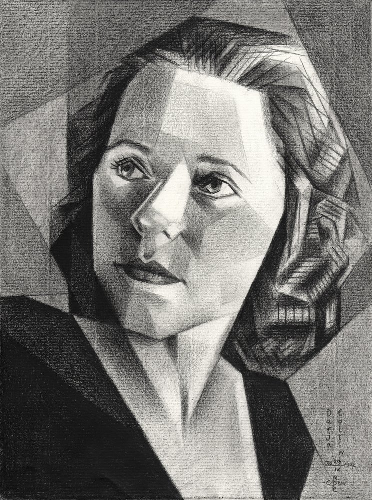Ritratto geometrico di una donna da Corné Akkers