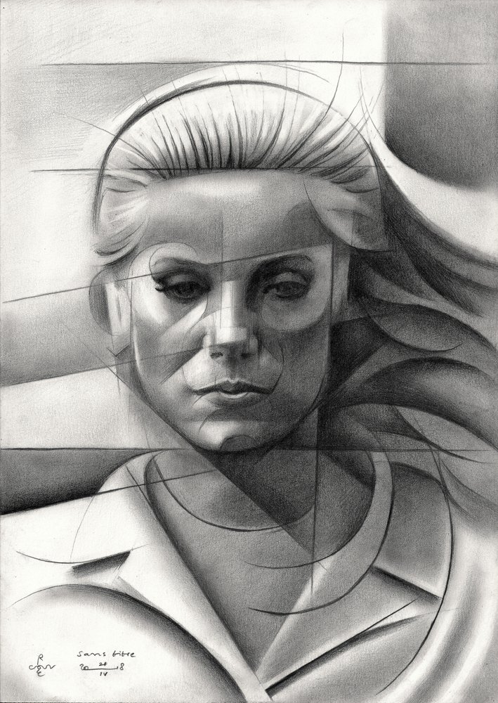 Ritratto geometrico di una donna da Corné Akkers