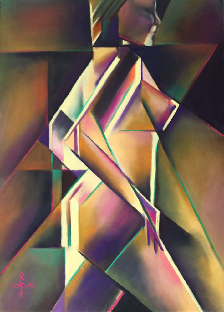 Donna geometrica in movimento da Corné Akkers