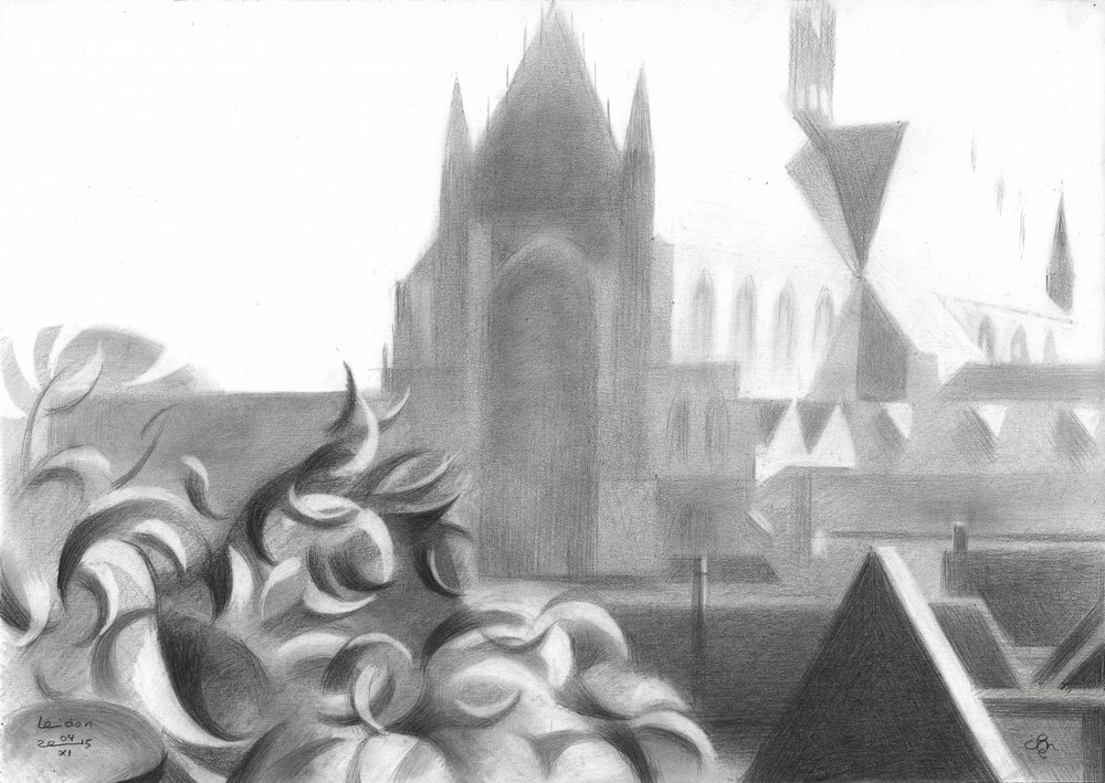 Giardino della cattedrale gotica da Corné Akkers