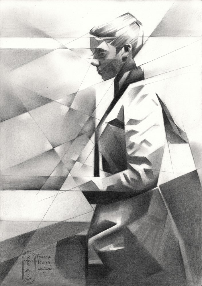 Ritratto geometrico moderno da Corné Akkers