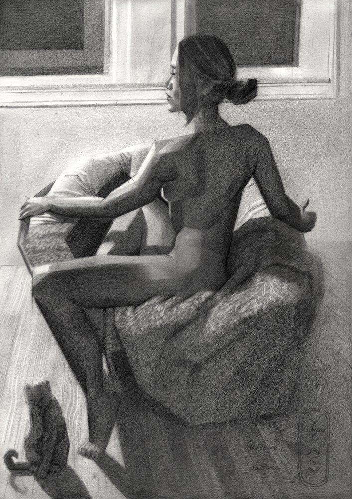 Donna nuda alla finestra da Corné Akkers