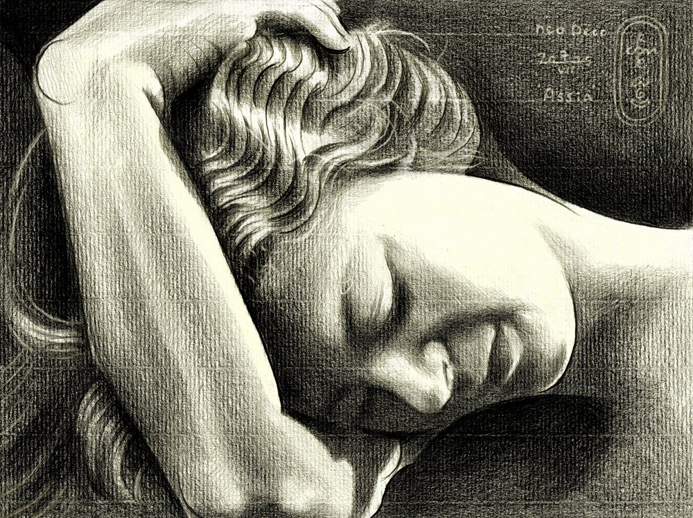 Donna che dorme serenamente da Corné Akkers