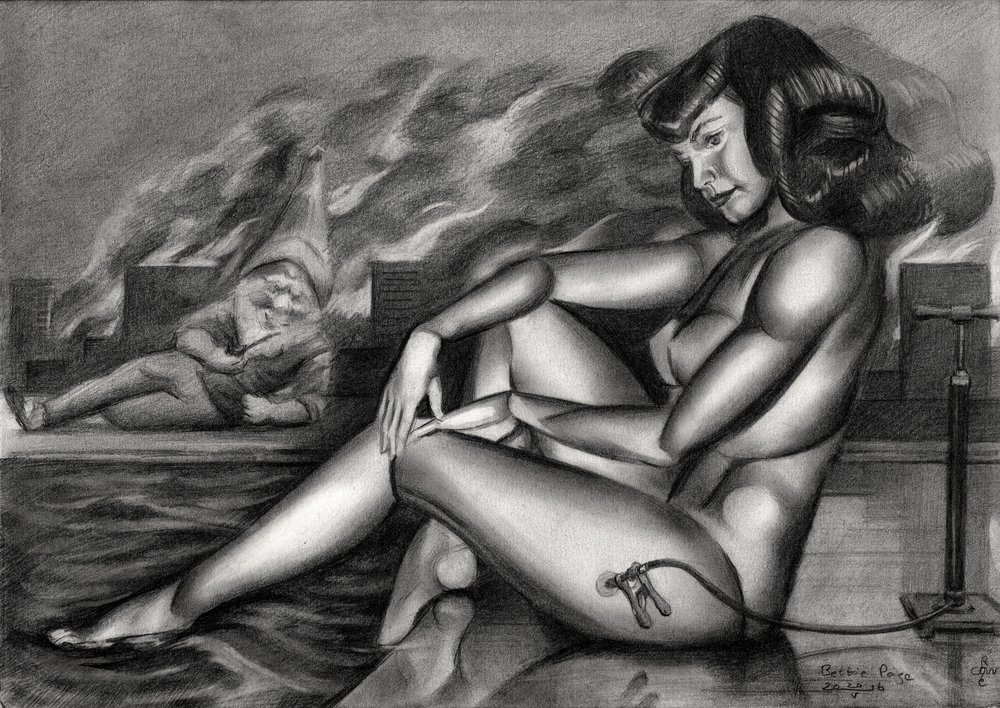 Gnomo pin-up pensieroso da Corné Akkers